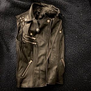 Faux vest moto jacket forever 21